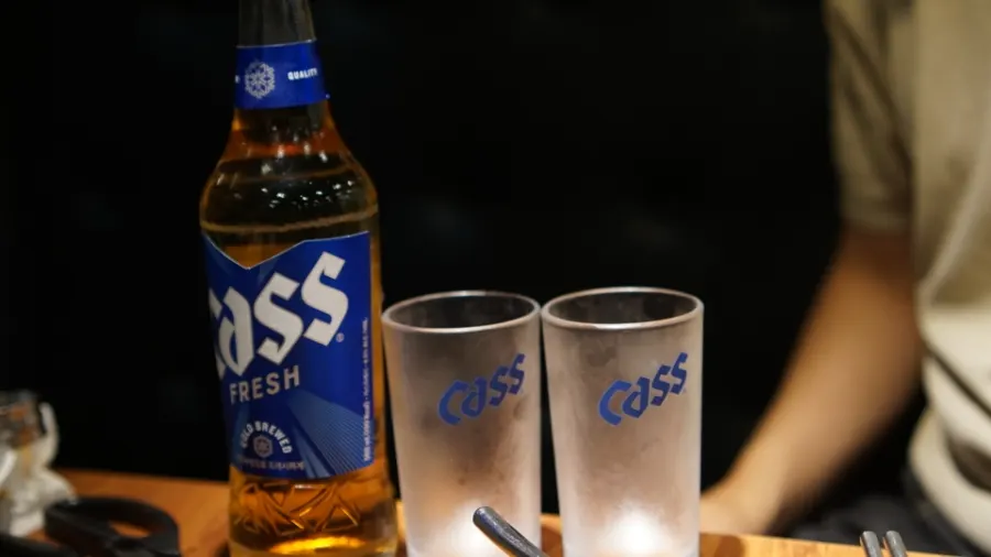 고기와 함께 주문한 맥주