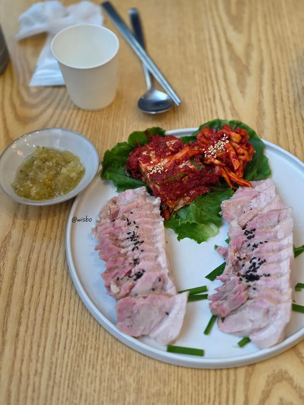 오쌈각 오징어볶음 한 접시