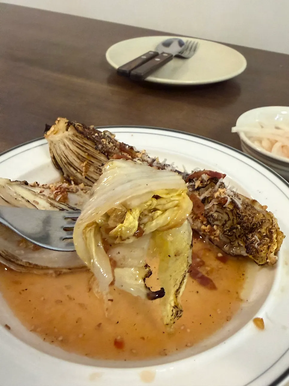 Oseuseu's signature grilled napa cabbage salad