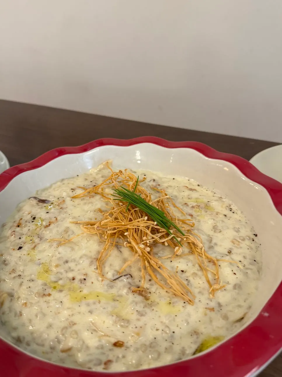 Truffle mushroom risotto at Oseuseu