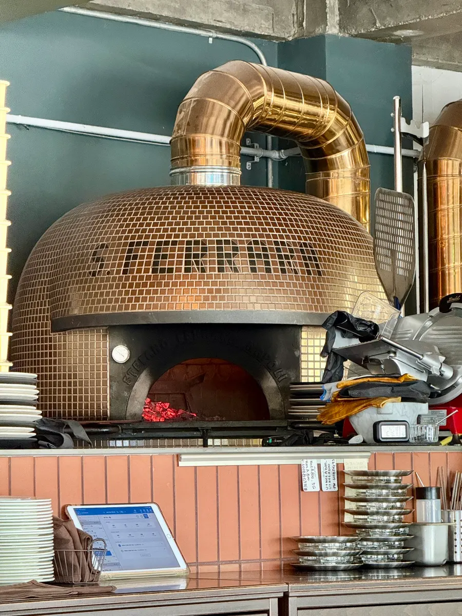 Osteria Hyeon's wood-fired oven