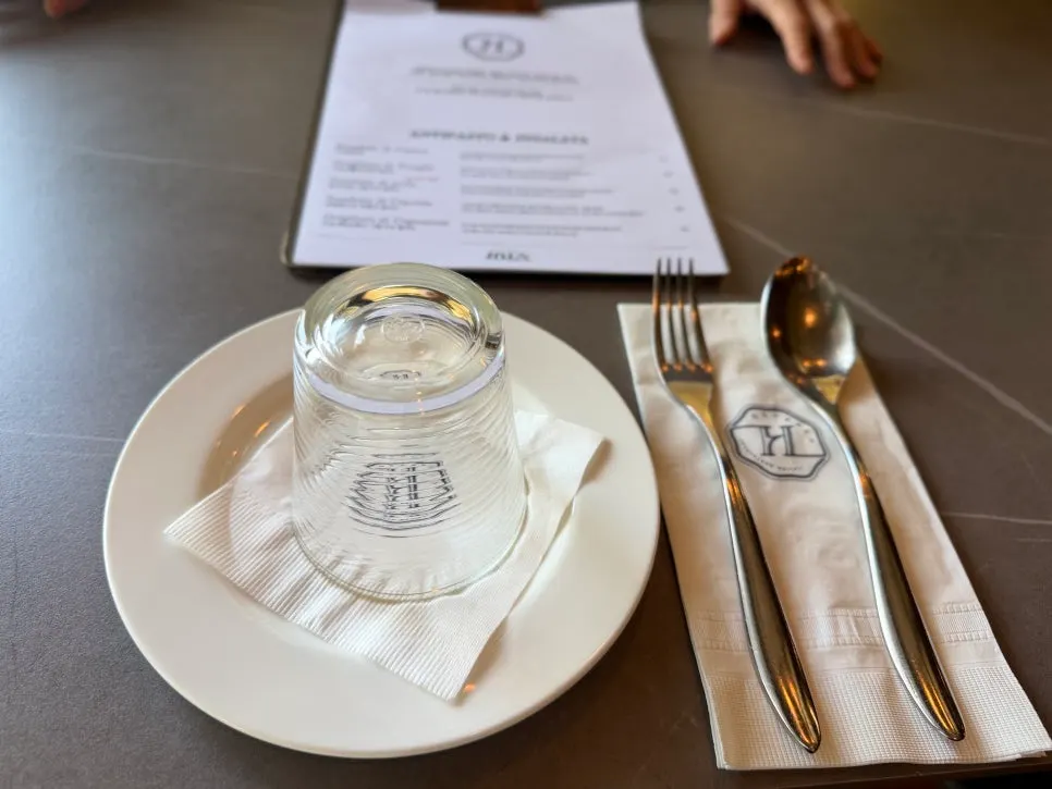 Name card prepared at a reserved Osteria Hyeon table