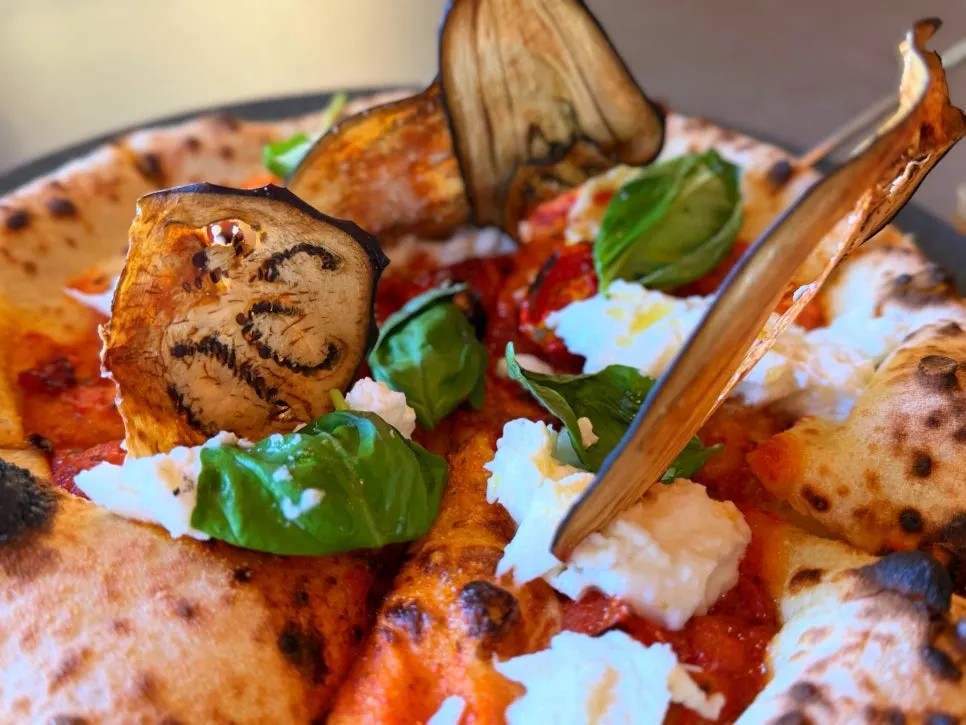 Melanzane pizza reordered at Osteria Hyeon
