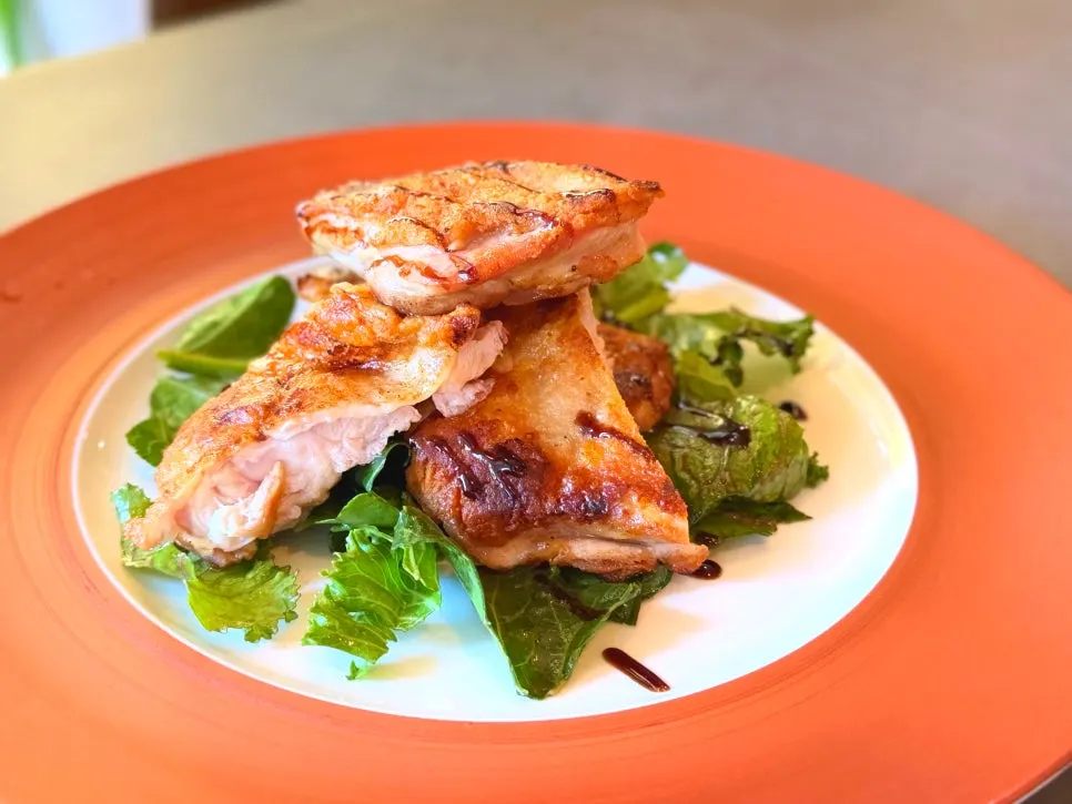Chicken steak ordered with pizza at Osteria Hyeon