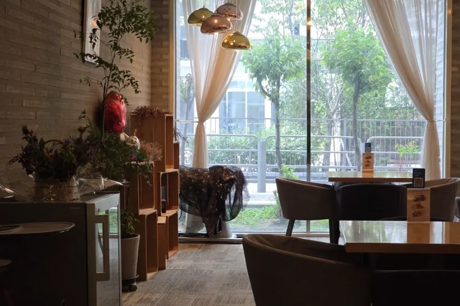 Restaurant space for both brunch and evening wine