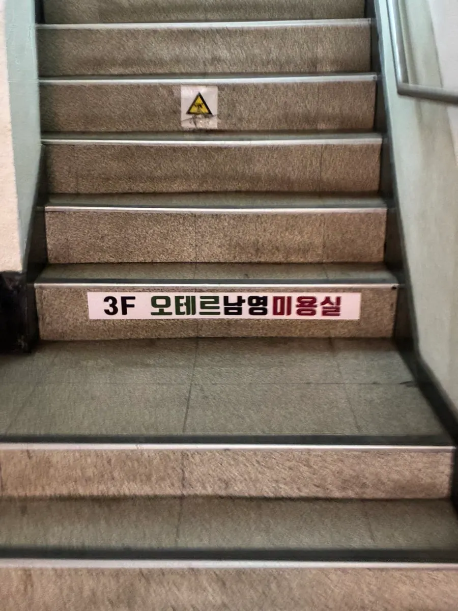 3층으로 올라가는 계단과 화분