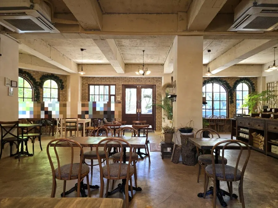 View of the seating inside Otter Rabbit House