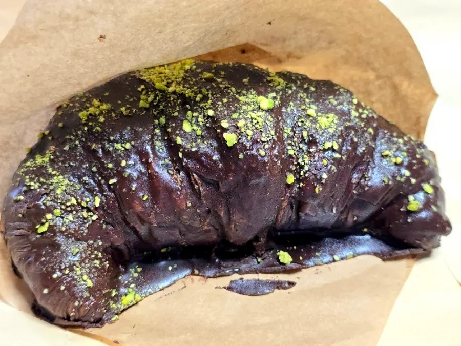 Chocolate pistachio croissant