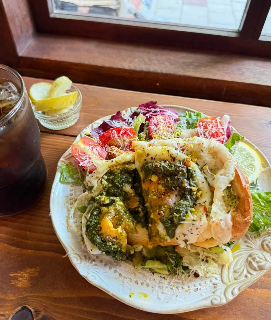 Plate of French toast served with salad