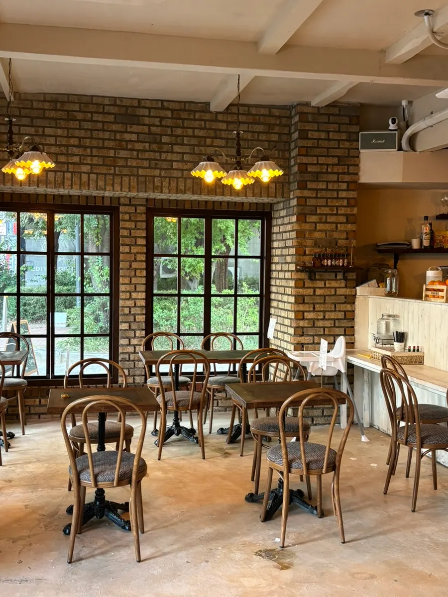 Cute, cozy interior space of the café