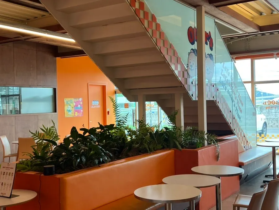 Staircase leading up to the 2nd floor