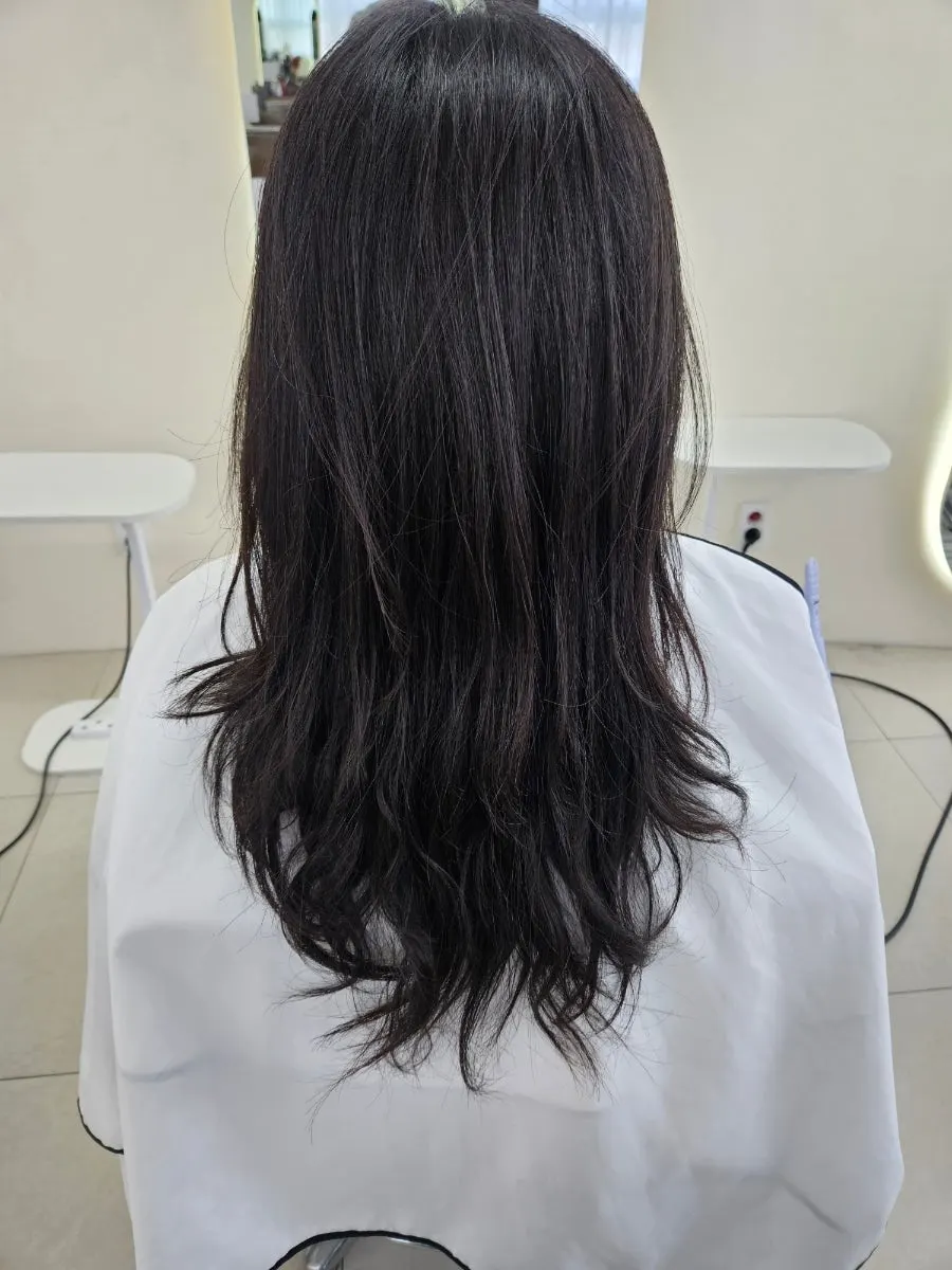 파마를 미루고 커트만 하기로 한 시술 전 머리