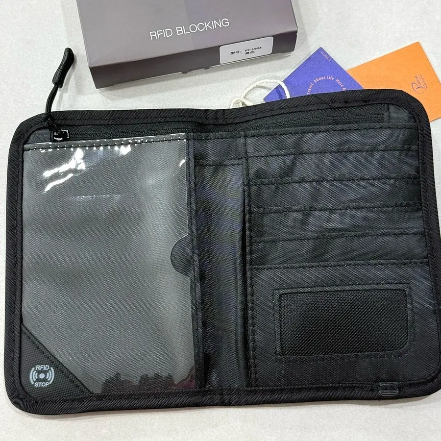 Interior space for separating passports and cards