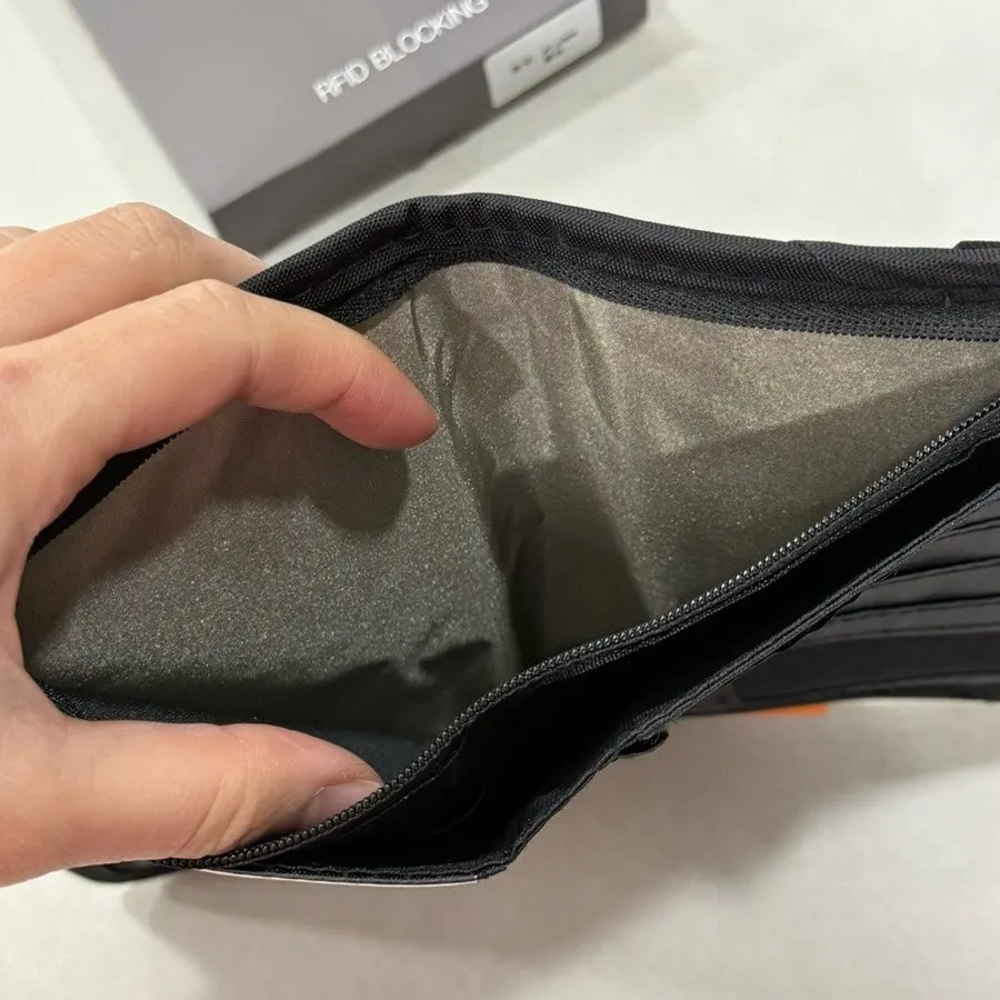 Passport bag interior with slightly padded material