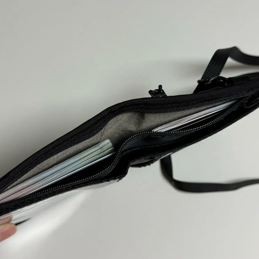 Passport bag and strap with adjustable length