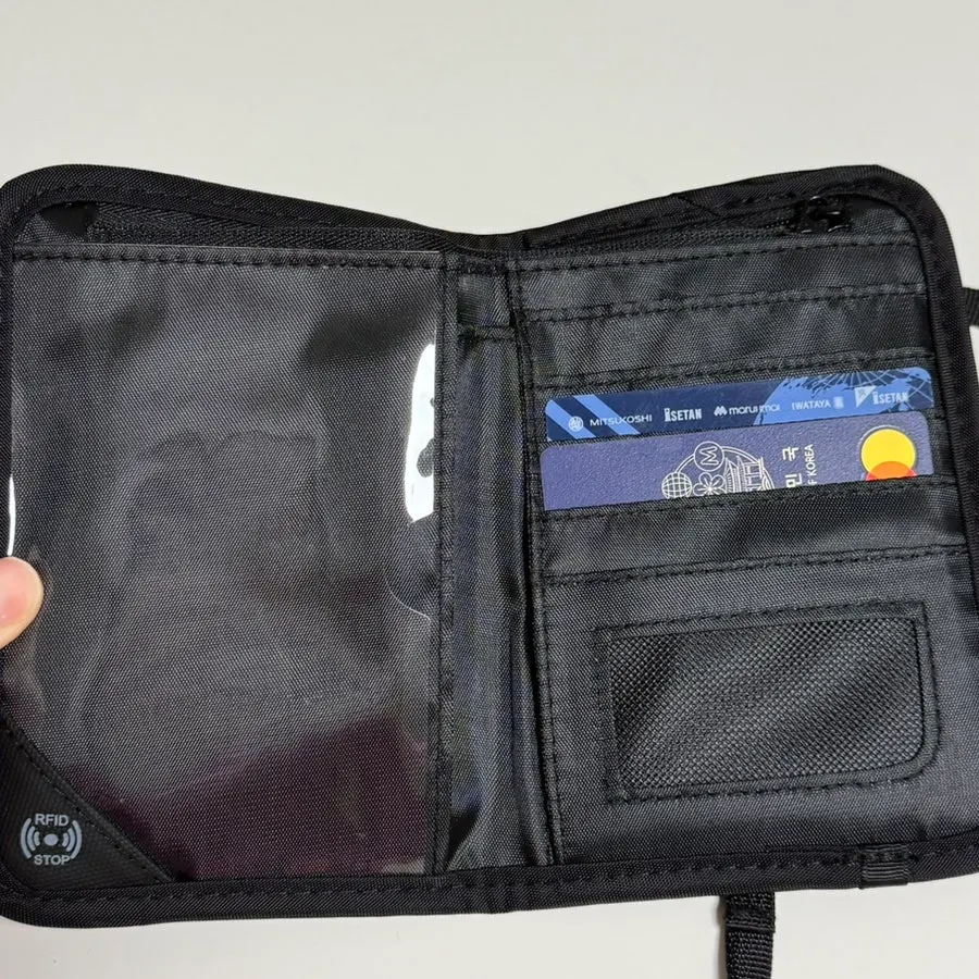 Passport stored in the inner zip compartment