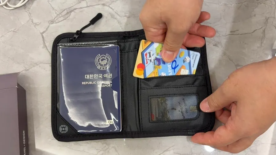 Packly Family Passport Case that can be worn crossbody