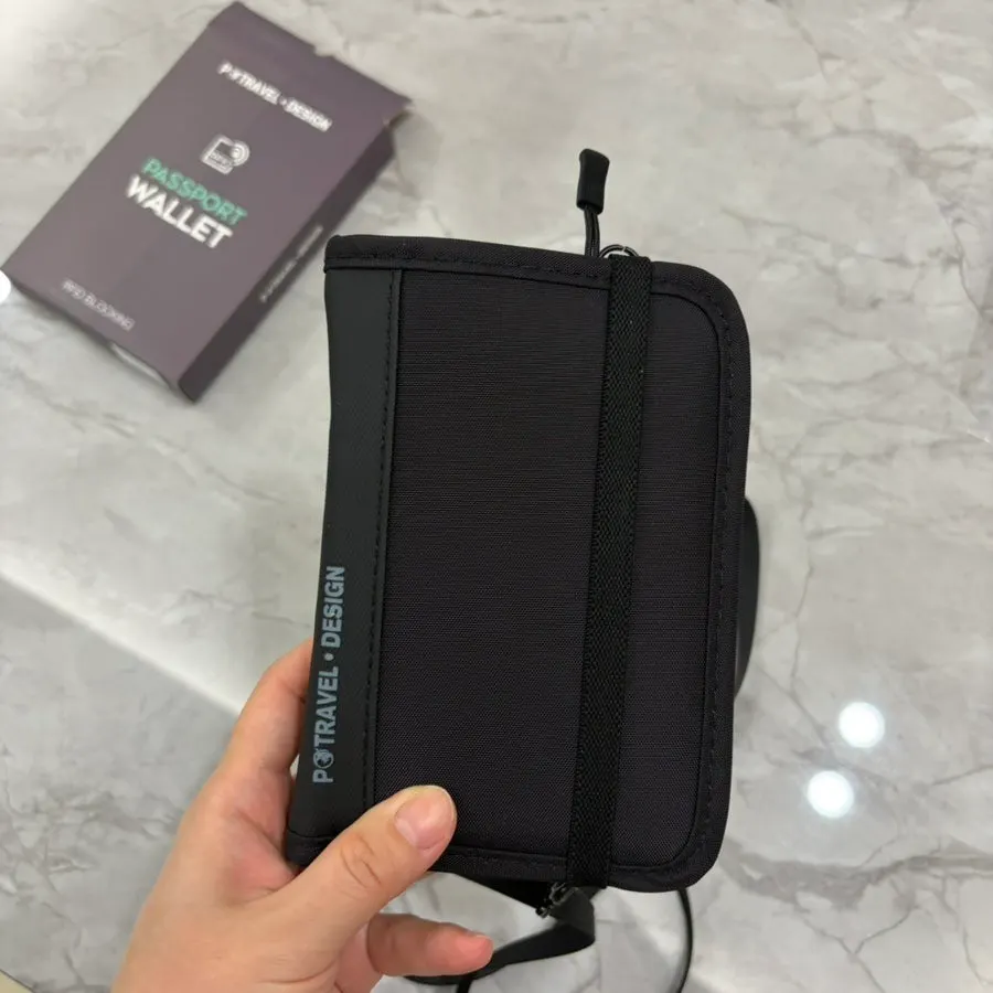 Passport case storage compartment for separating cash