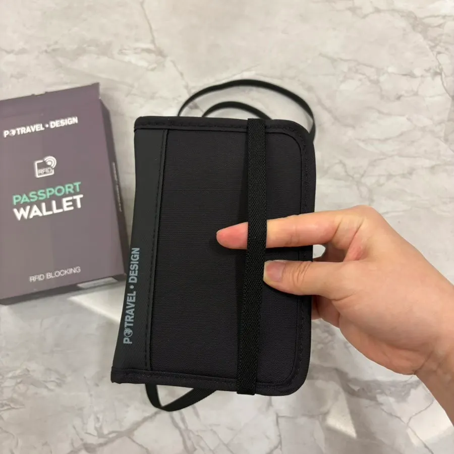Passport case chosen with RFID-blocking protection in mind