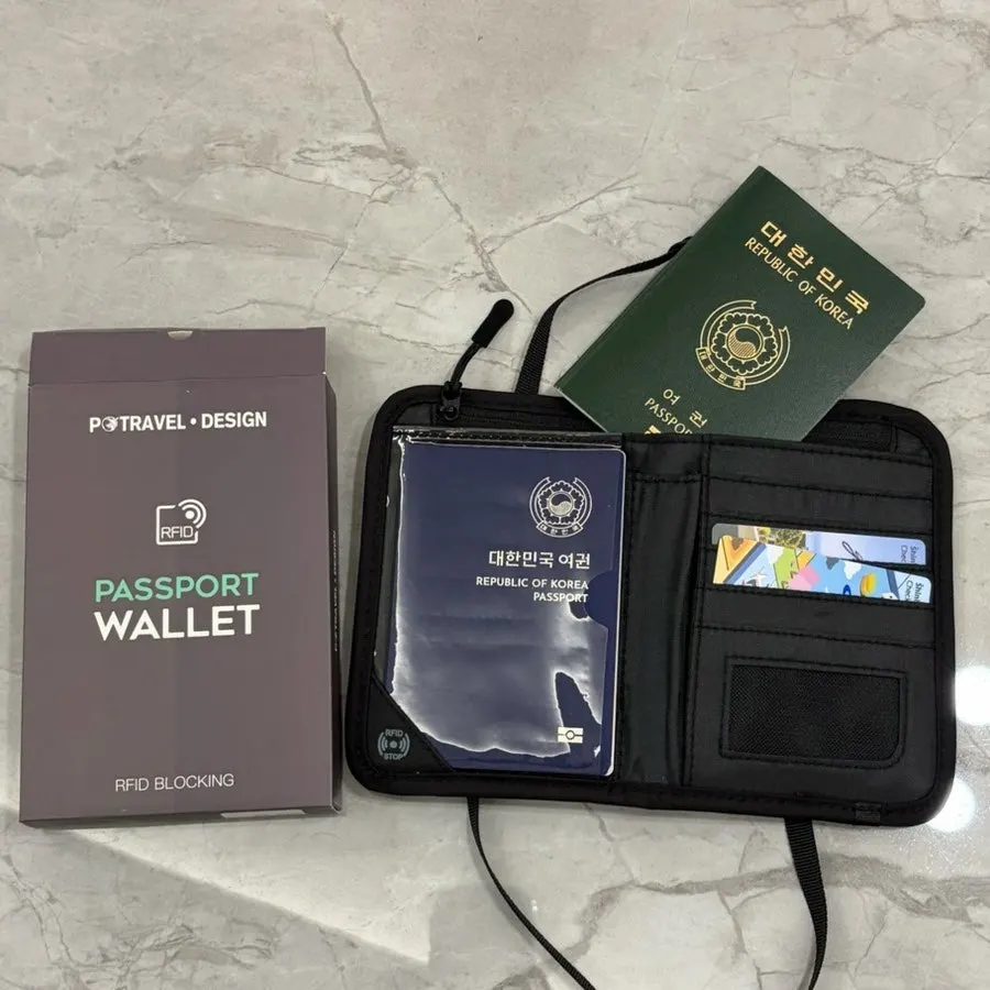 Case opening that gives access to a passport and cards