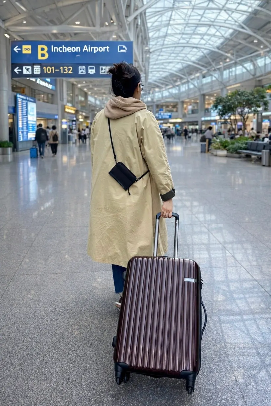 Black Packly passport wallet used for travel
