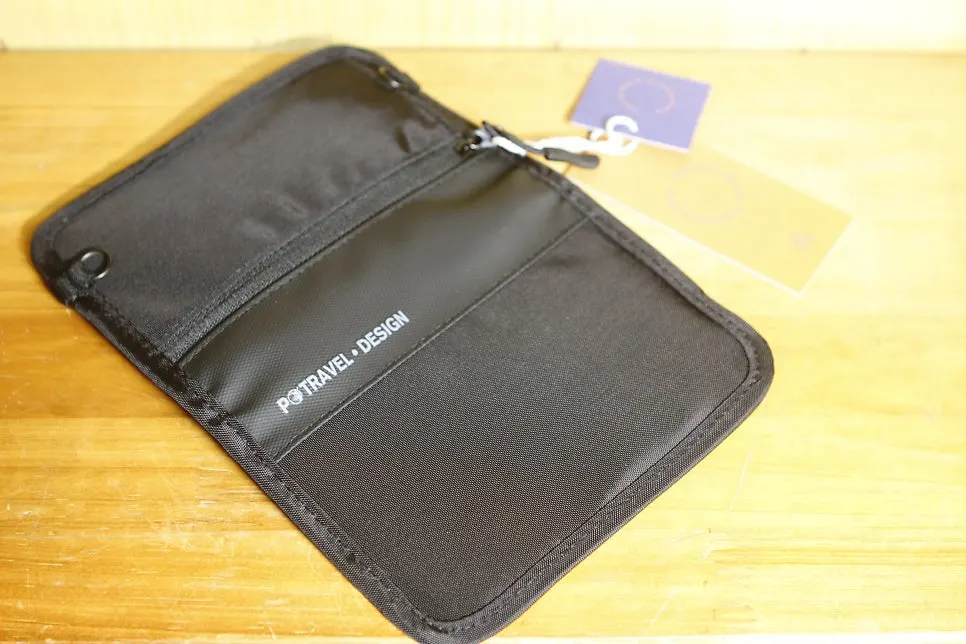 Packly RFID-blocking wallet for keeping travel documents together