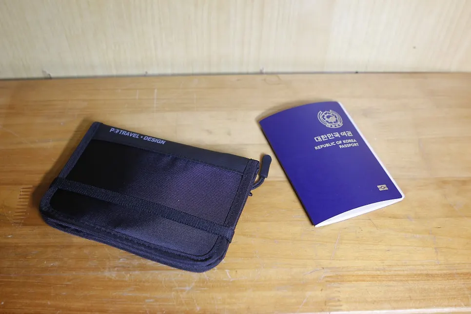 Packly wallet with a newly issued passport placed inside