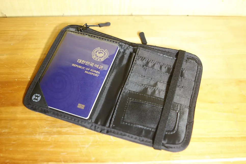 Packly RFID-blocking wallet checked for passport fit