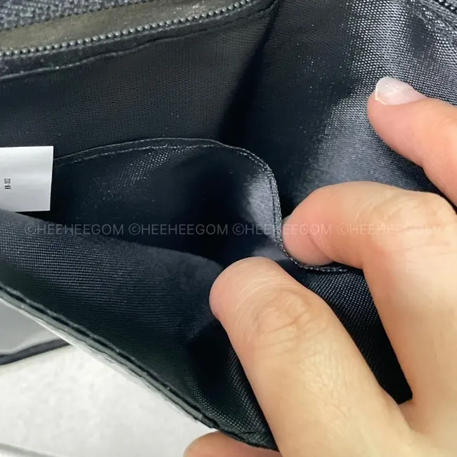 Inside of the Packly passport wallet for organizing cards at a glance