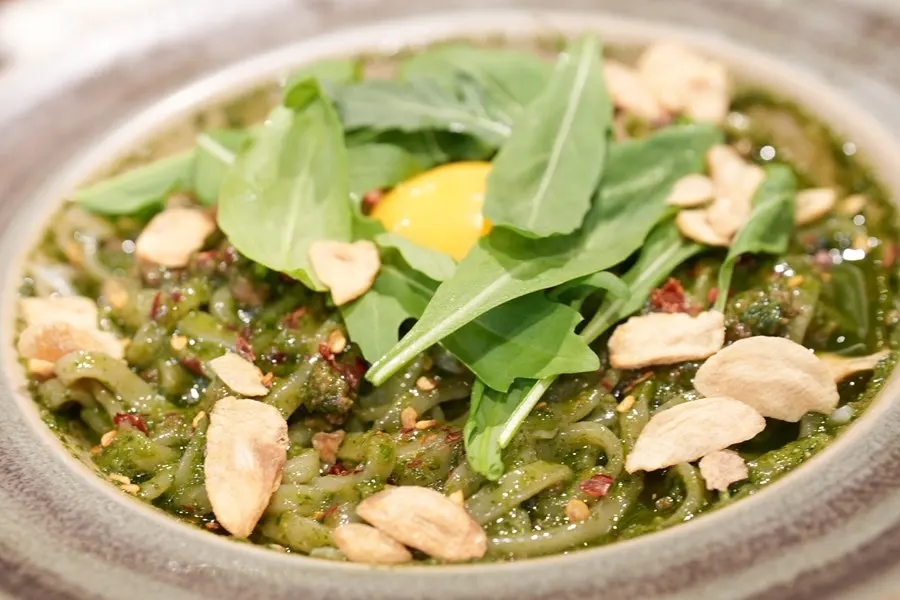 A bowl of Padong's basil soba