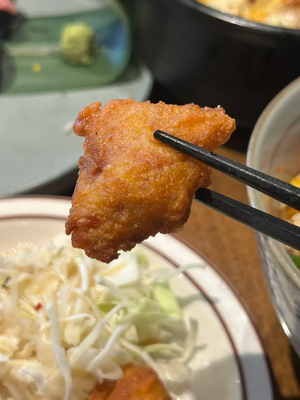 밑간이 밴 가라아게 단면