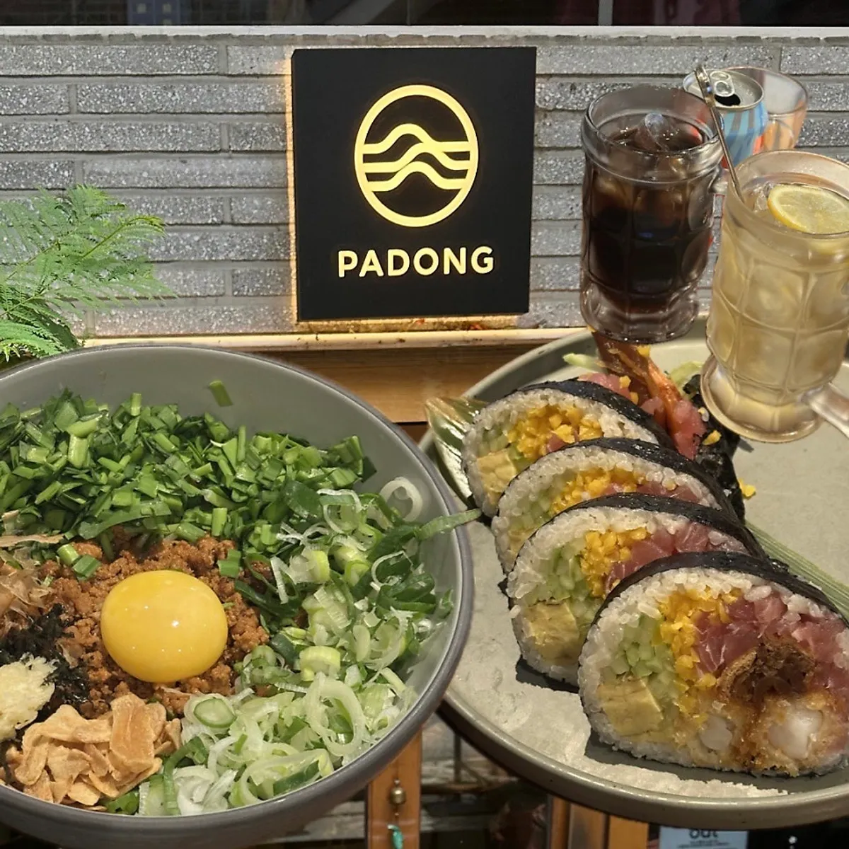 Padong's signature futomaki and mazesoba
