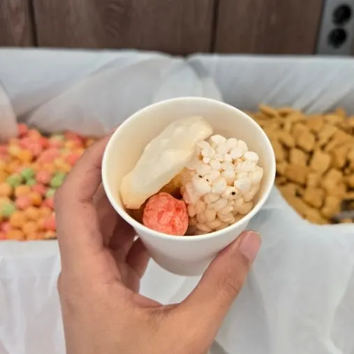 Misugaru roasted grain drink in a cup