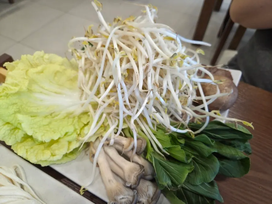 채소와 버섯이 푸짐한 만두전골 2인