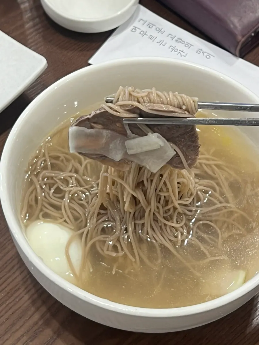 Buckwheat noodles in the Pyeongyang mul-makguksu