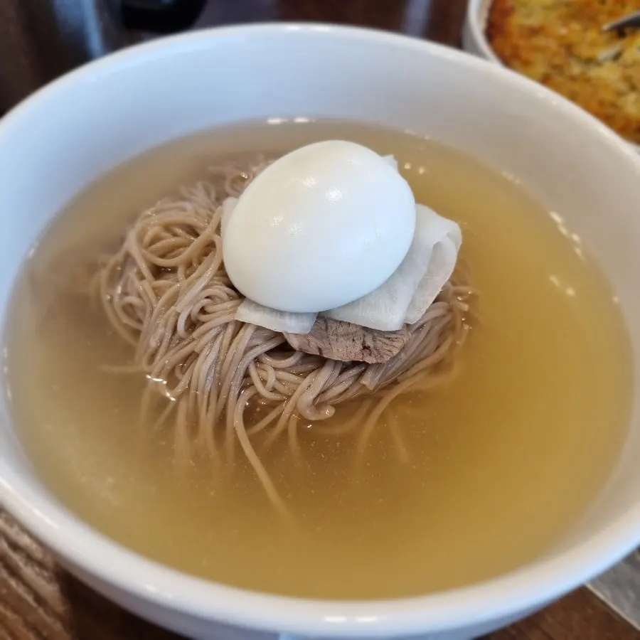 A bowl of Pyeongyang mul-makguksu