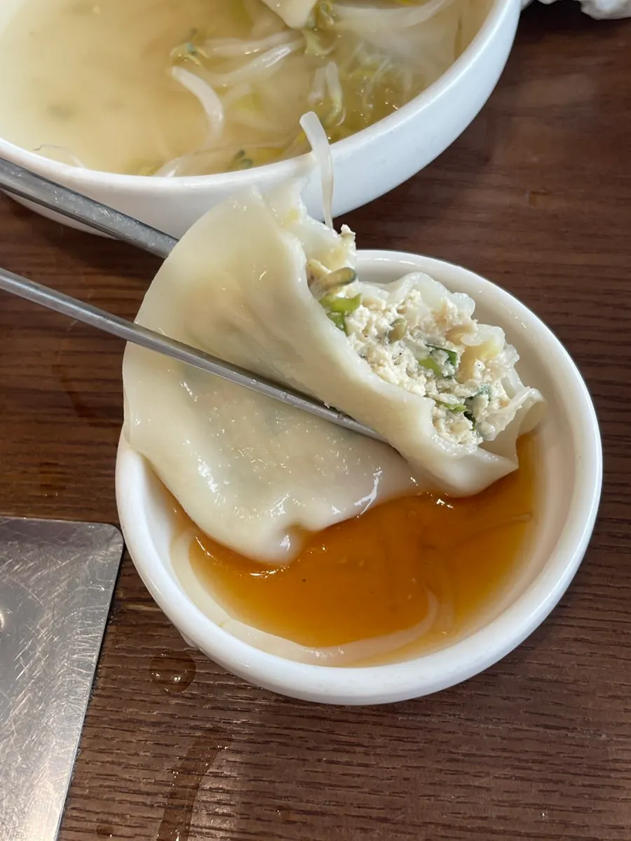 Dumpling filling with tofu and bean sprouts