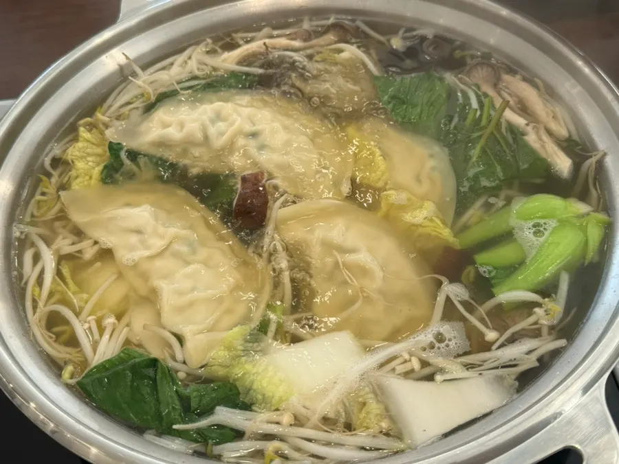 Four dumplings added into the hot pot