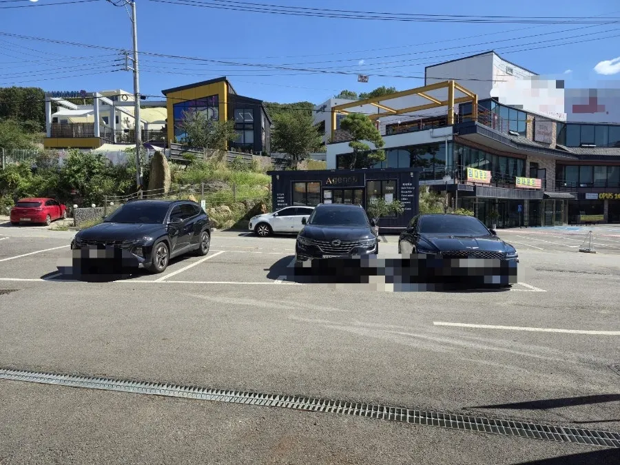 Parking space in front of the building