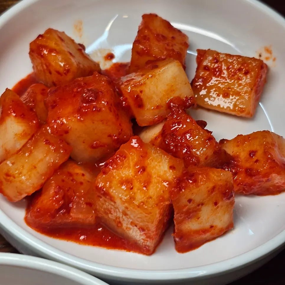 The kkakdugi side dish I kept reaching for