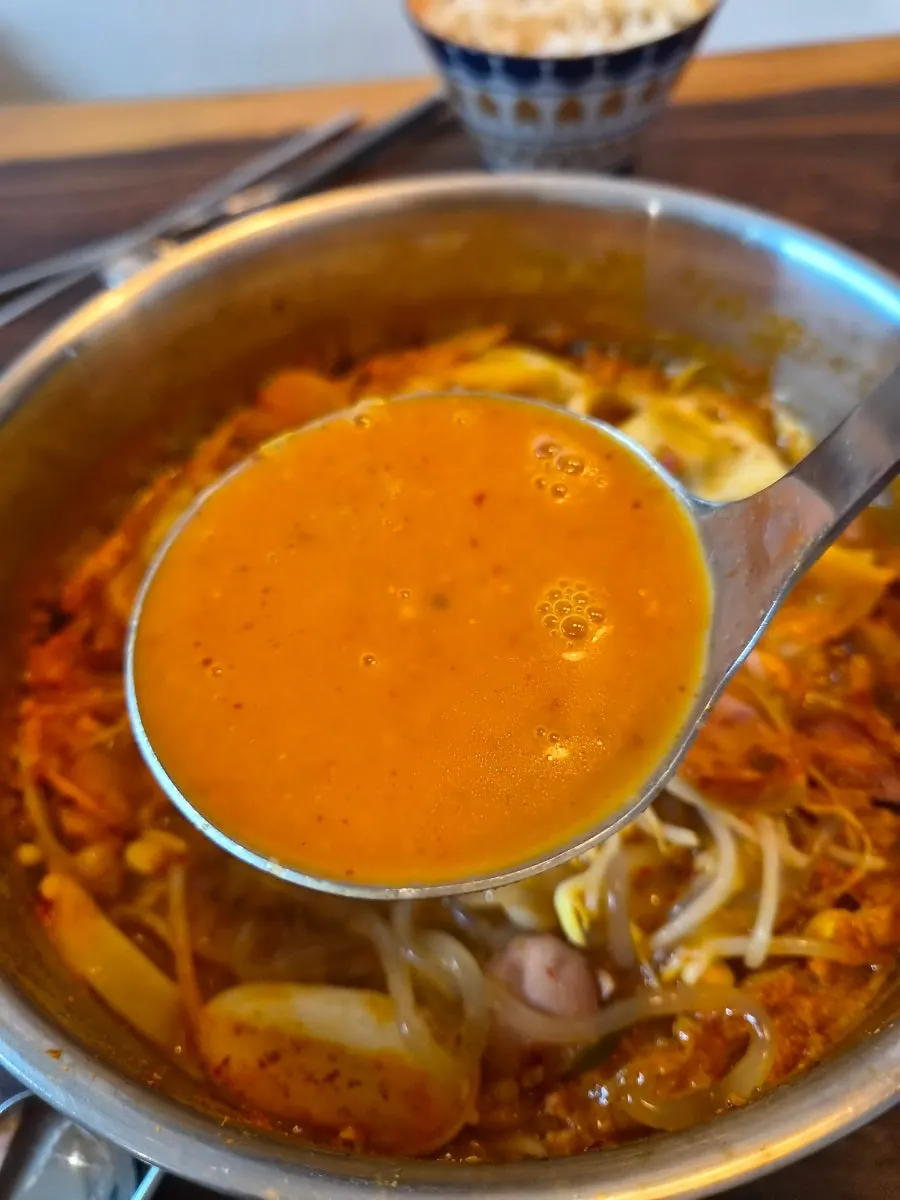 The basic glass noodles included in the stew