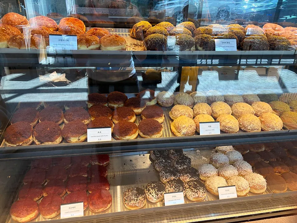 Heuksadang handmade doughnut menu board