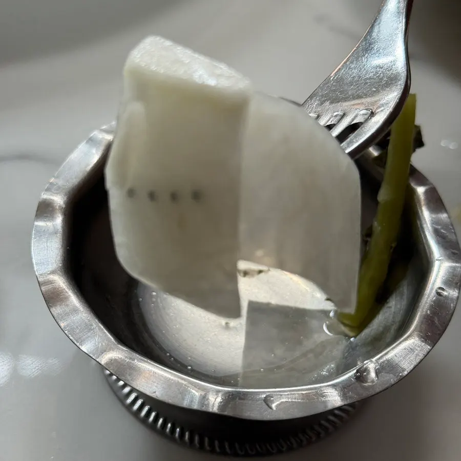 Pickles served alongside the meal
