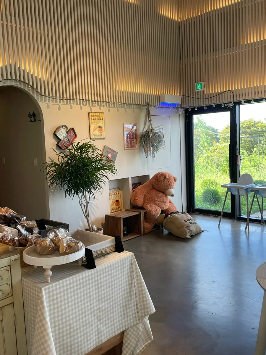Restroom area inside the café