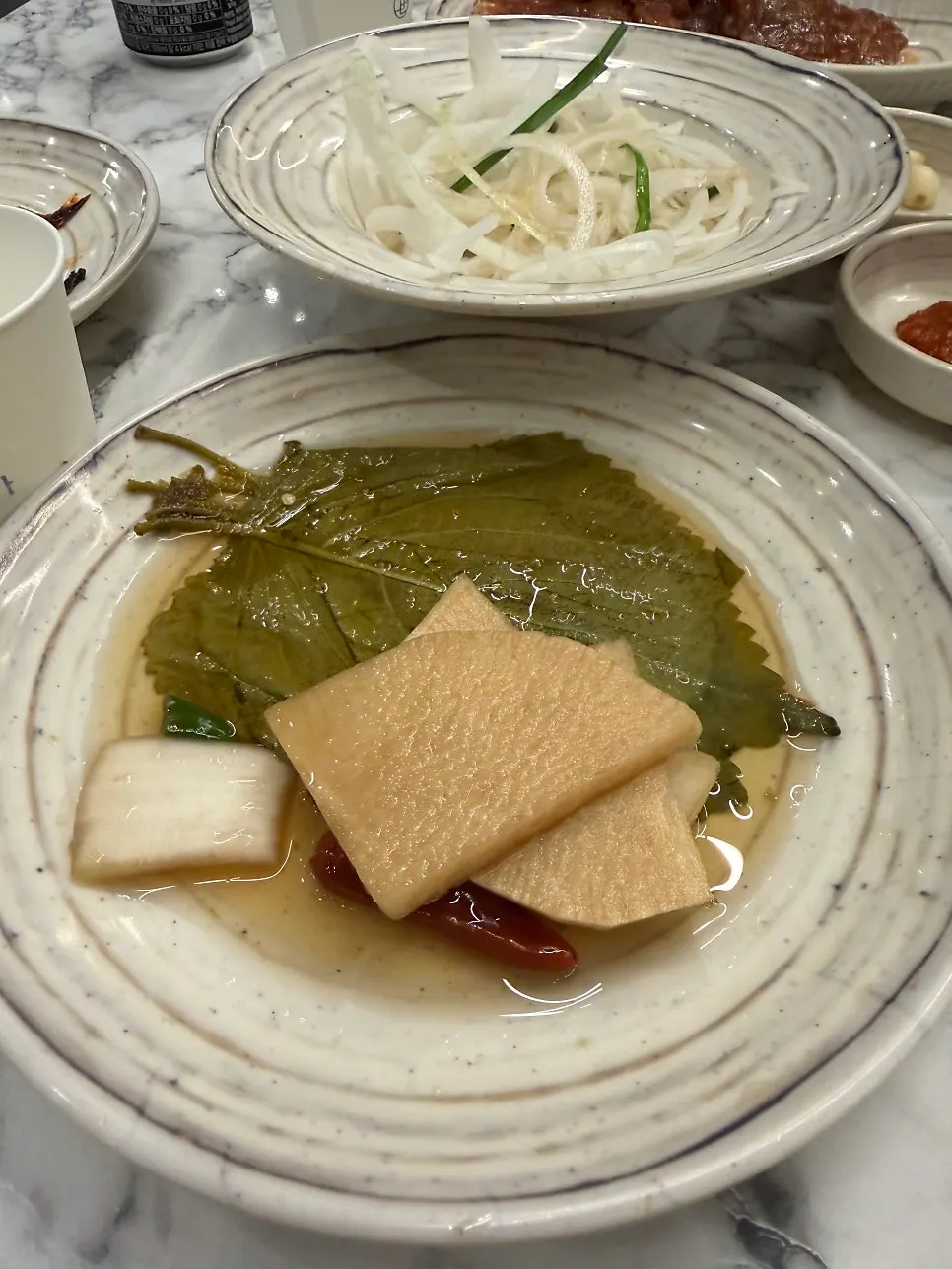 정원갈비 기본 반찬 한 상