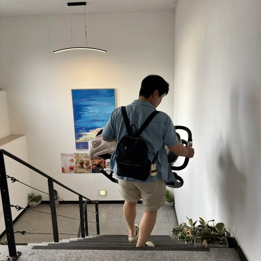 Entrance with a stroller access path