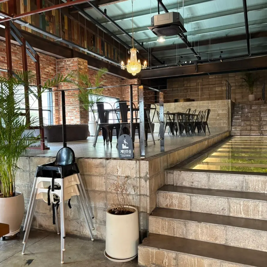 Café space marked as a kids-care zone