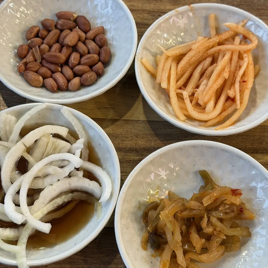 Chinese menu posted in the restaurant