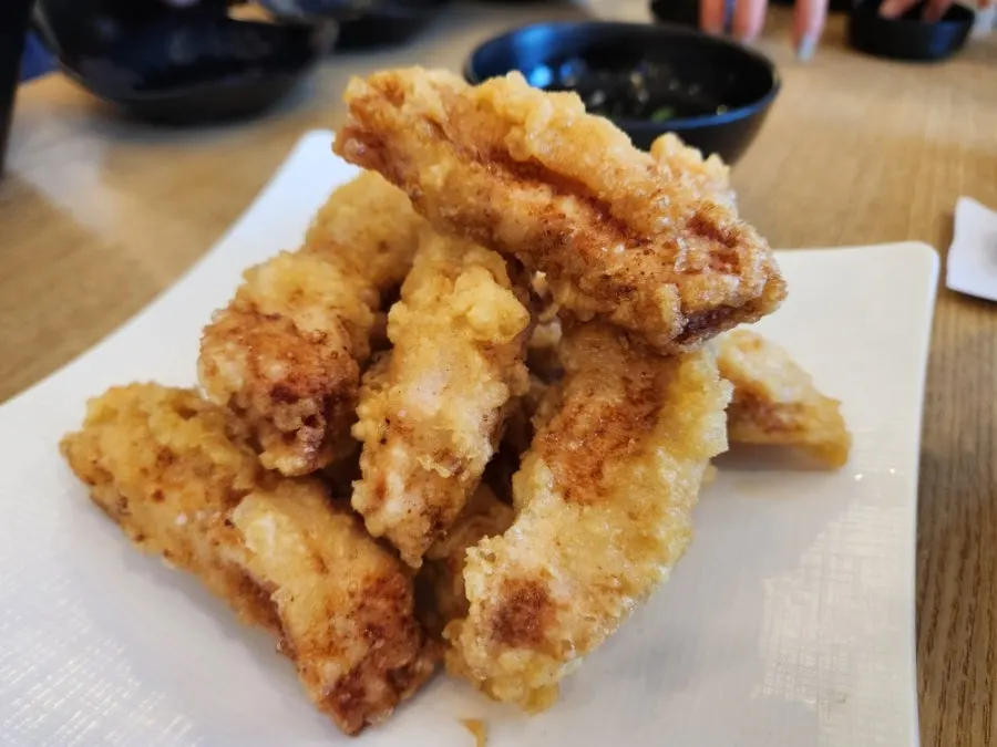 속을 가른 수제만두 단면
