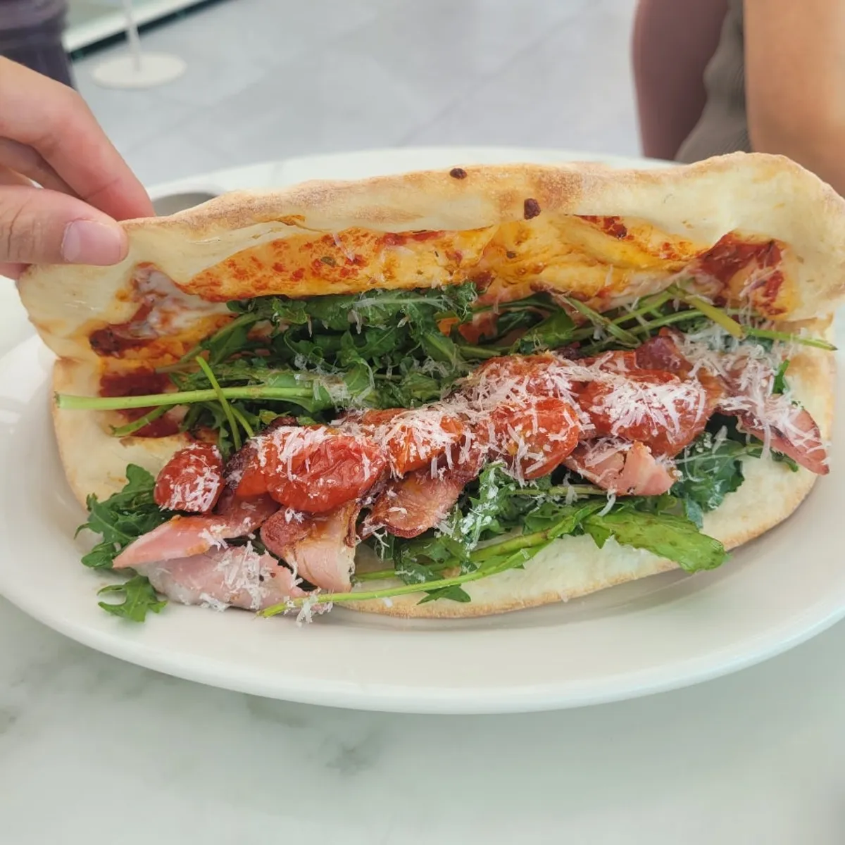 Mokushura's signature tomato panino